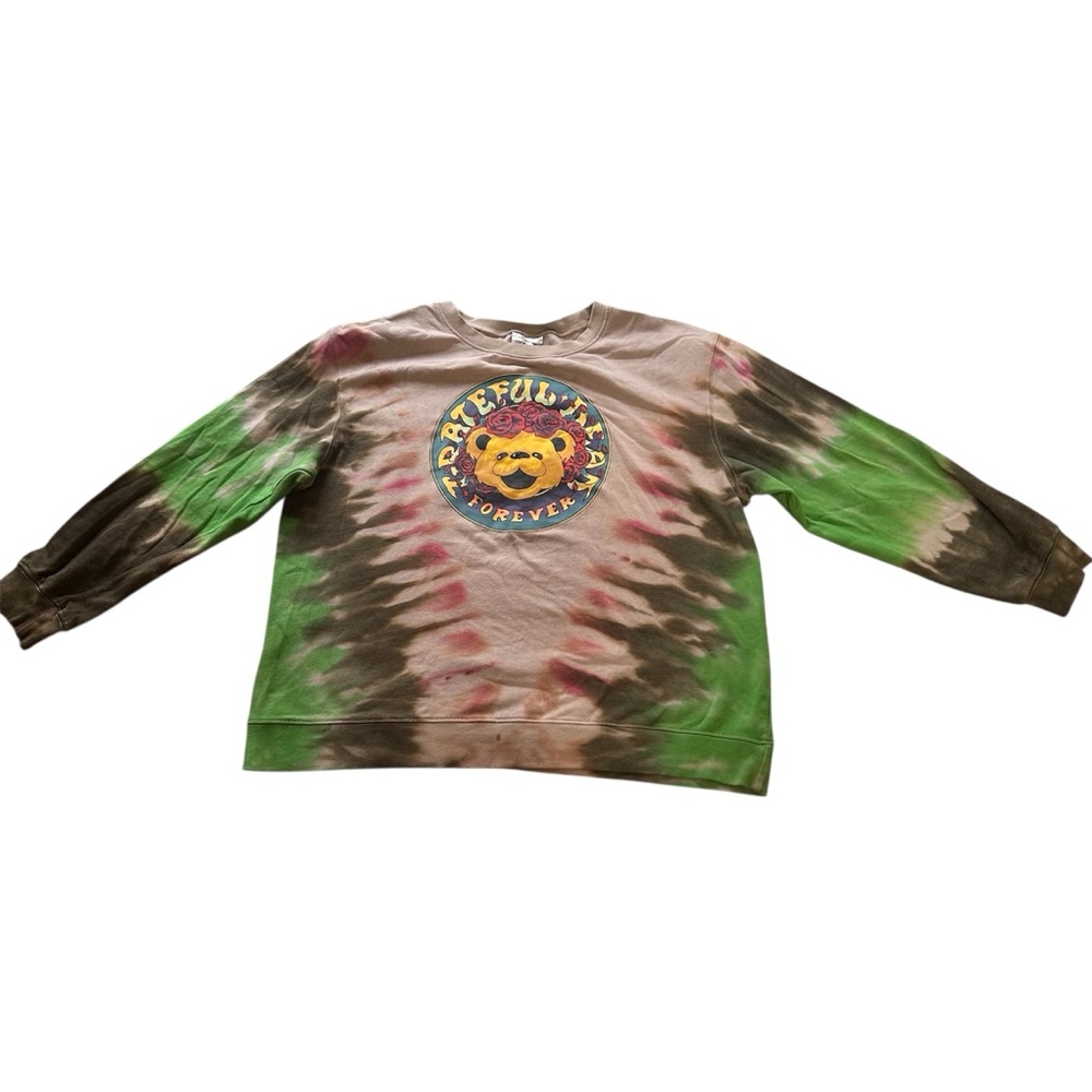 Grateful Dead Sweater Womens 2XL Forever Teddy Bear Tie Dye Sweatshirt